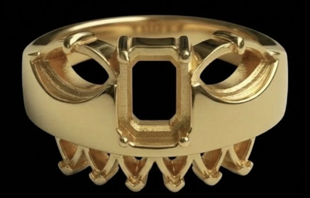 An 18k gold Face frame, before the stones